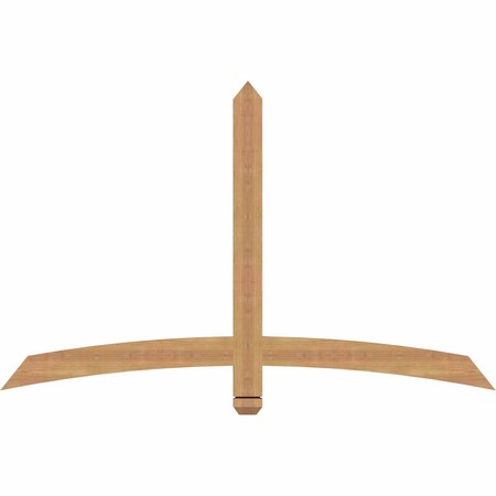 Ekena Millwork Bellingham Timber Gable Bracket, Western Red Cedar, 60"W x 38"H x 1 1/2"D x 3 1/2"F, 15/12 Pitch GBW060X38X0204BEL00SWR